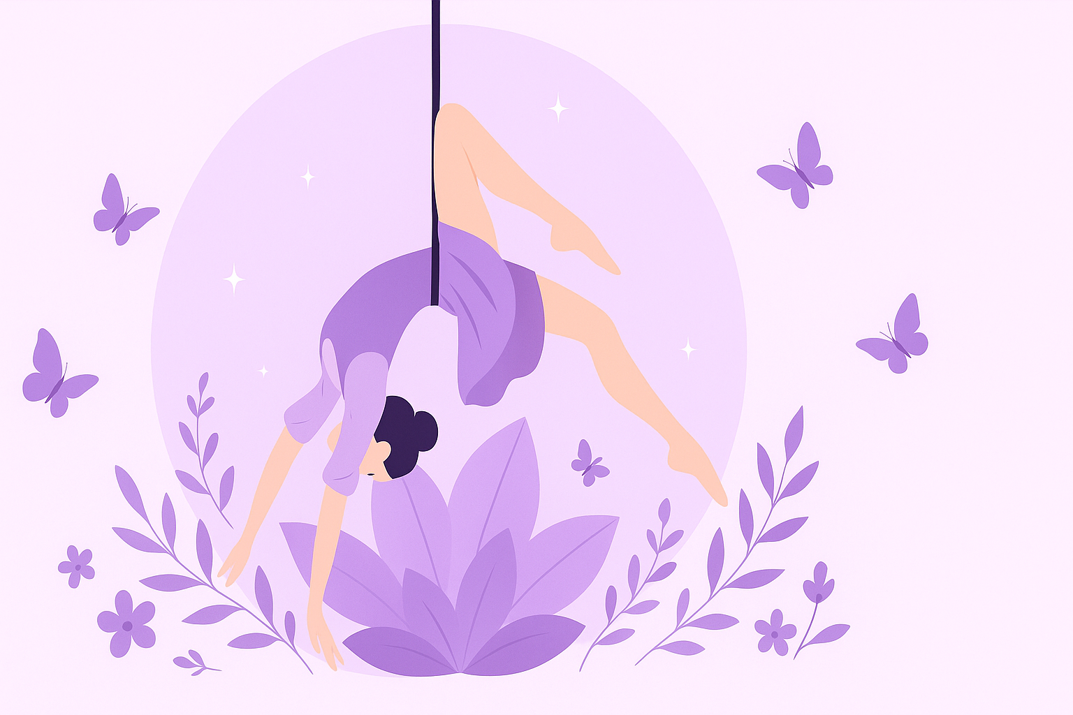 danse avec le cerceau aérien