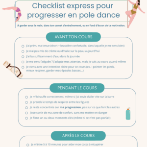 Checklist Express : Progresser en Pole Dance